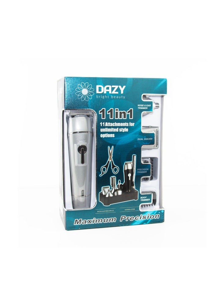 Dazzy 11-in-1 Waterproof Men’s Grooming Kit for Beard, Nose & Body